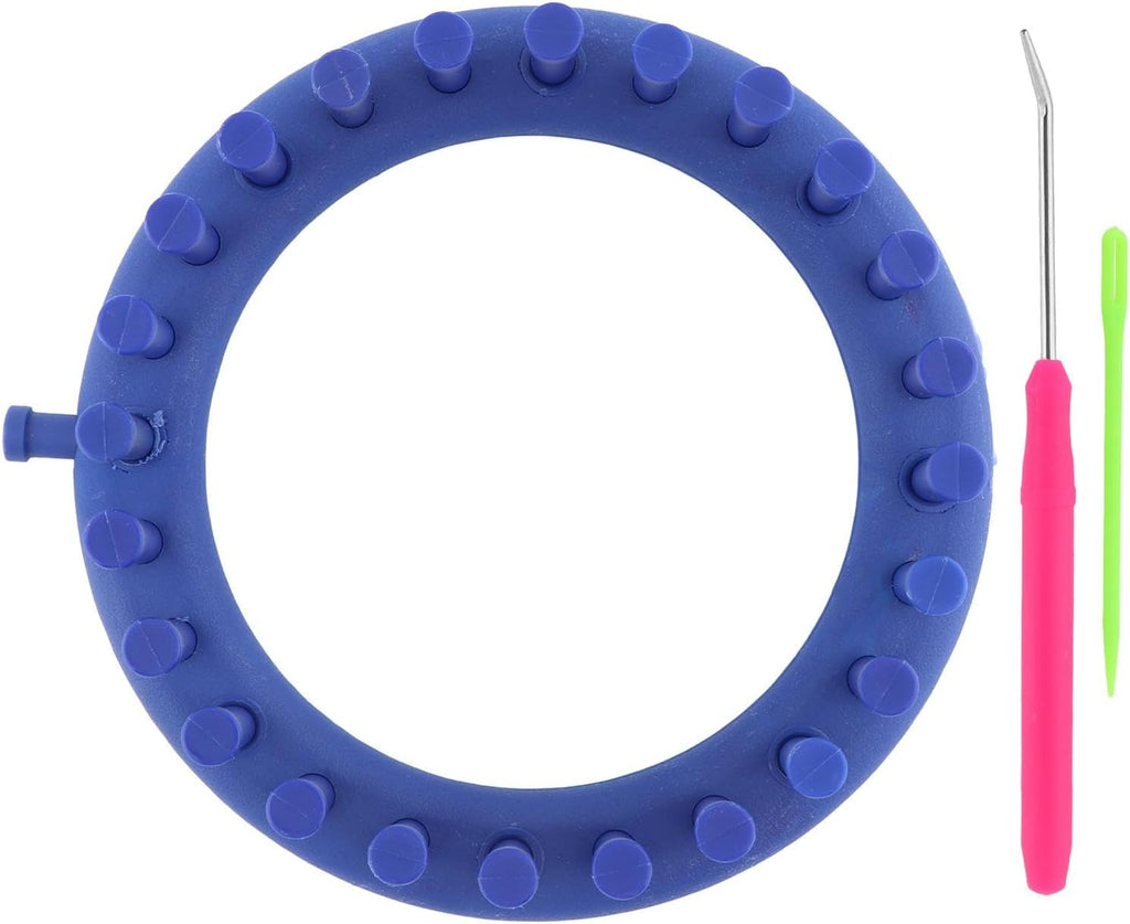 NOVYQREN Round Plastic Quick Knit Loom Set, DIY Home Manual Craft