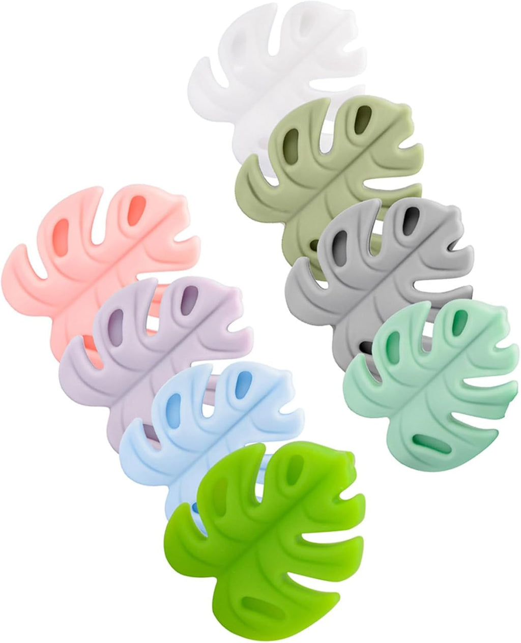 Tofficu 8pcs Cute Knitting Needle Stoppers: Cute Leaf Needle Point