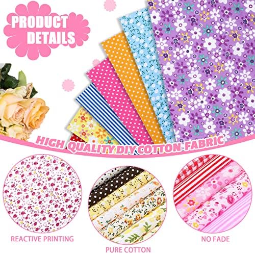 Tudomro 100 Pack Fabric Squares, 8 x 8 Inch