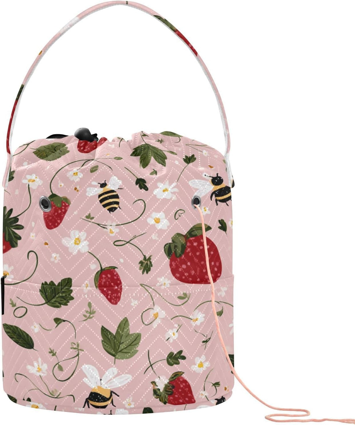 ElliTarr Crochet Bag Yarn Bag with Handle Portable Knitting Project