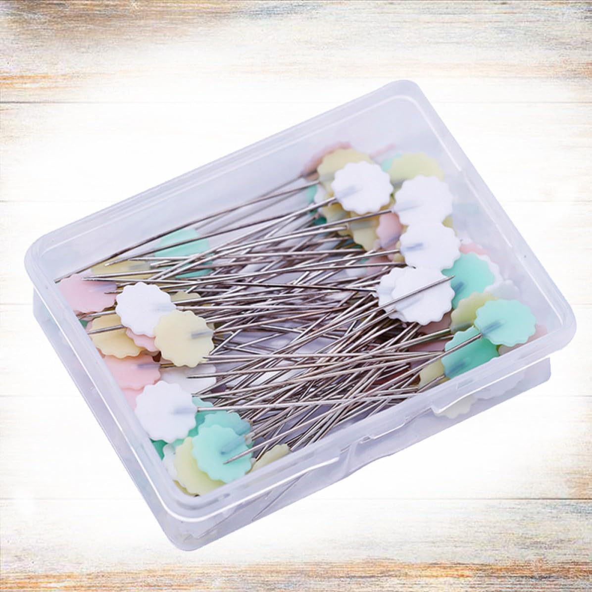 50pcs Flat Head Straight Pins for Craft Students Quilters