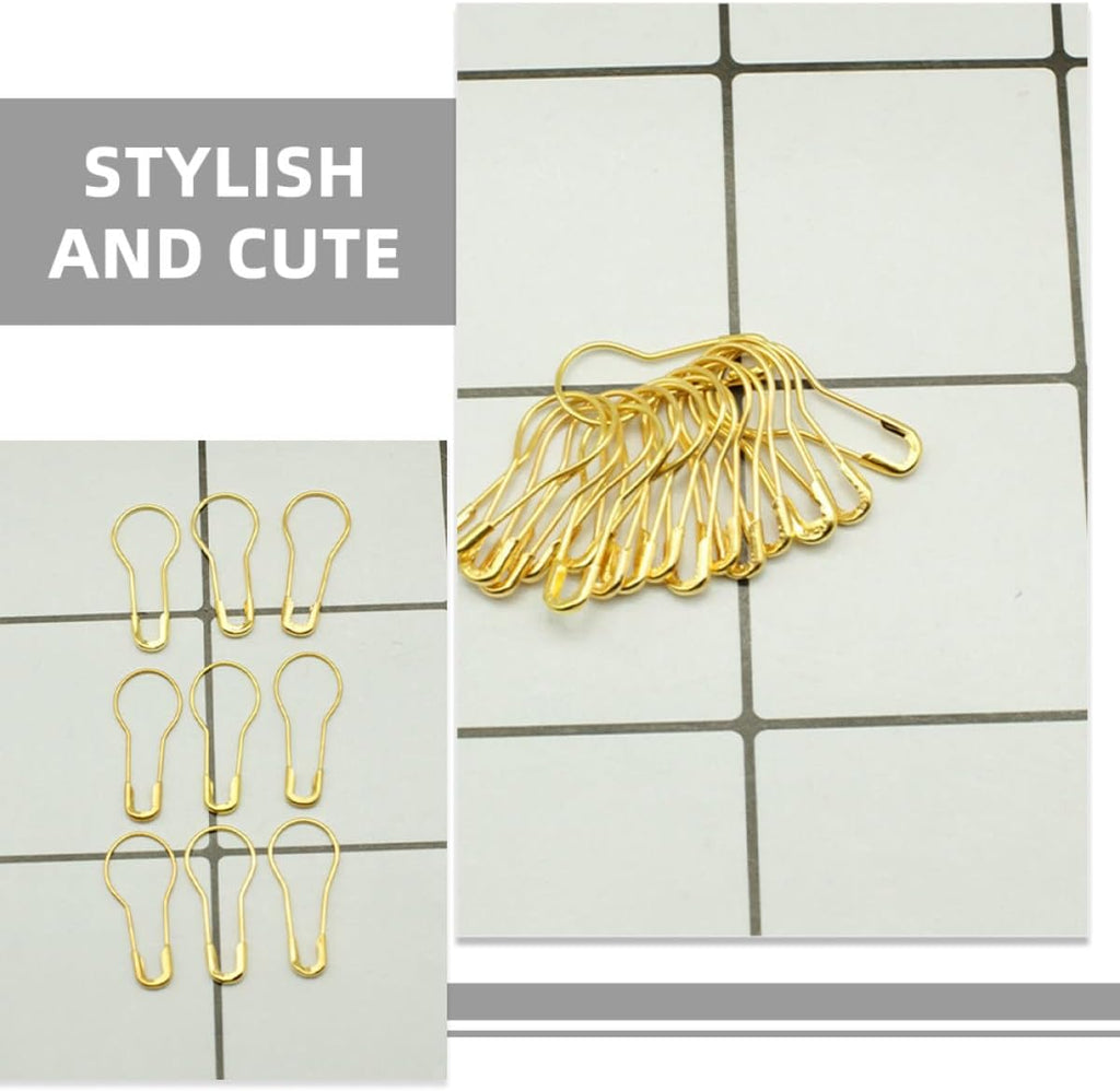 Gold Gourd Shape Metal Safety Pins for Knitting Stitch Markers