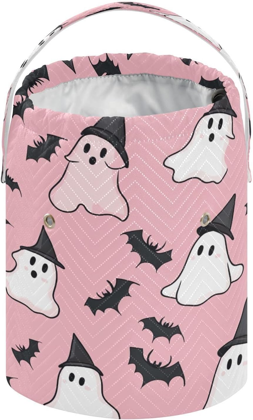 YETTASBIN Halloween Ghost Bat Yarn Storage Bag, Large Crochet Knitting