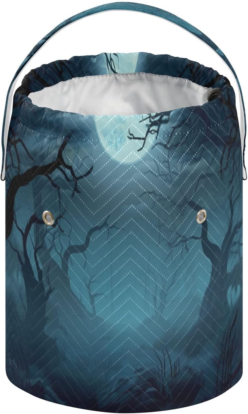 YETTASBIN Scary Forest Yarn Storage Bag, Large Crochet Knitting Bag