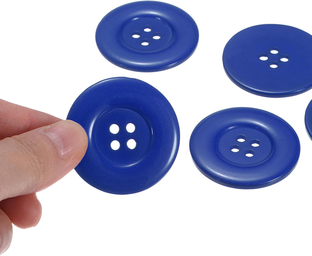 HARFINGTON 10pcs 60L Sewing Buttons 1-1/2"(38mm) Resin Round Flat