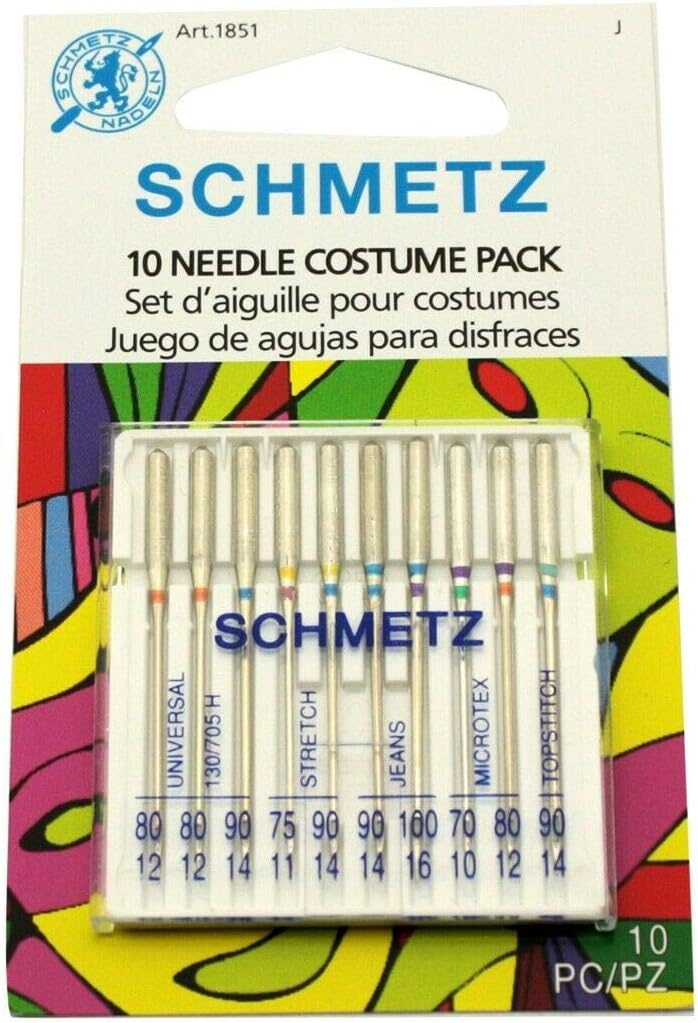 Schmetz 10 Needle Costume Pack for Home Sewing Machine
