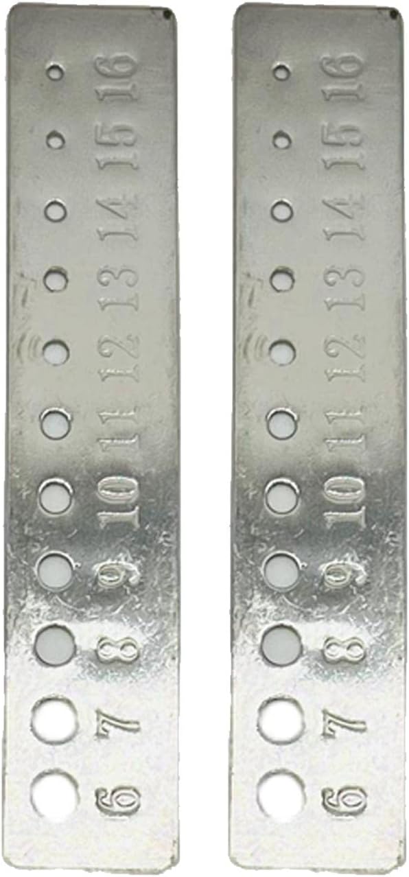 2 Pieces Knitting Gauge Stainless Steel Crochet Hook Ruler Sizer