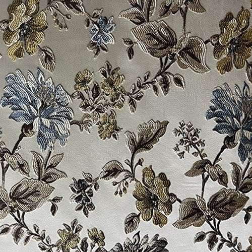 Luxurious Woven Jacquard Floral Design Heavy Furnishing Fabric for