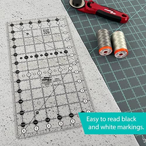 Creative Grids Quilt Ruler 6-1/2in x 12-1/2in Rectangle – CGR612
