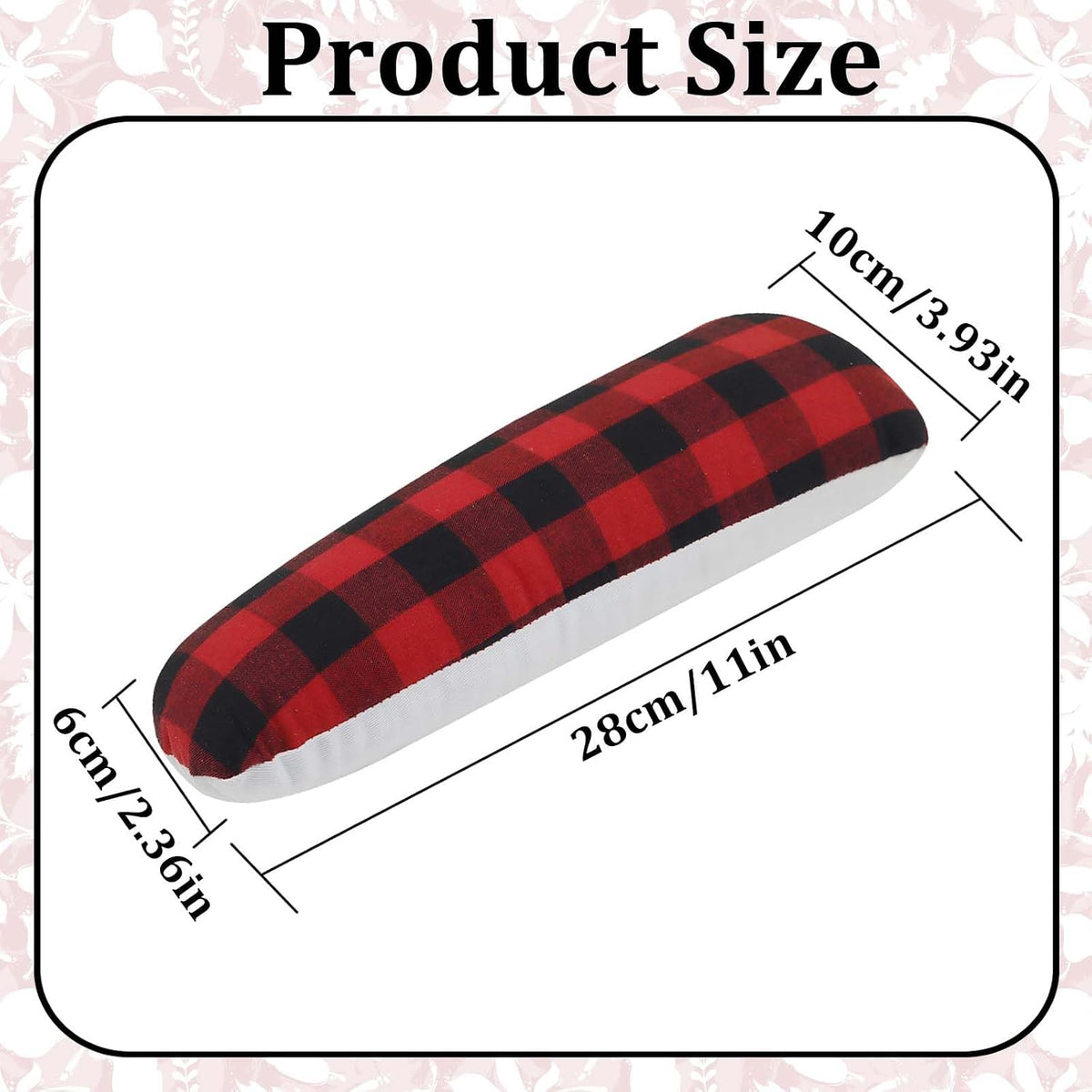 Nobirise Seam Roll Pressing Pad, Red Black Plaid Tailors Ironing Ham