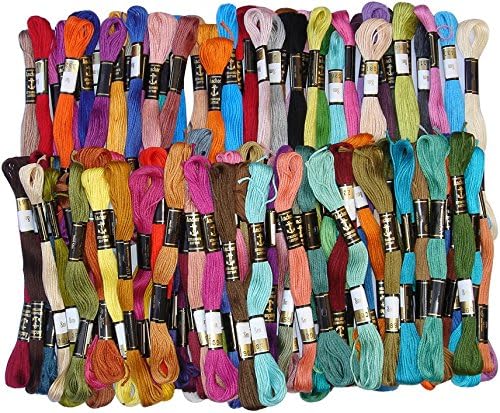 100 Anchor Solid Stitch Sewing Skeins Cotton Embroidery Thread Floss