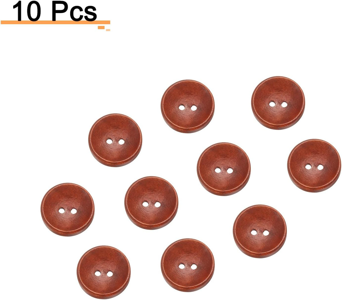 HARFINGTON 10pcs 32L Wooden Sewing Button 4/5"(20mm) 2 Holes Wood