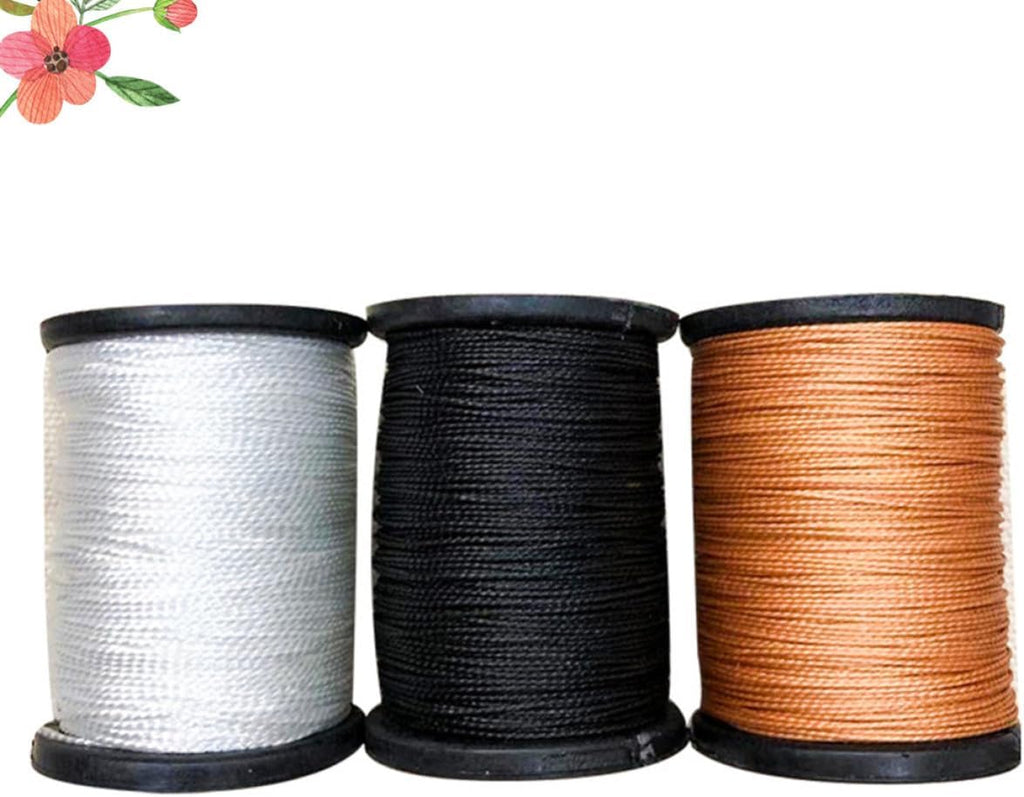 3 Rolls Waxed Sewing Thread Bookbinding Cord, 3 Colors