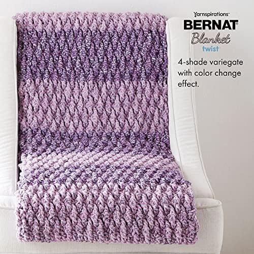 Bernat Blanket Twist Yarn for Crocheting & Knitting, Purple Haze