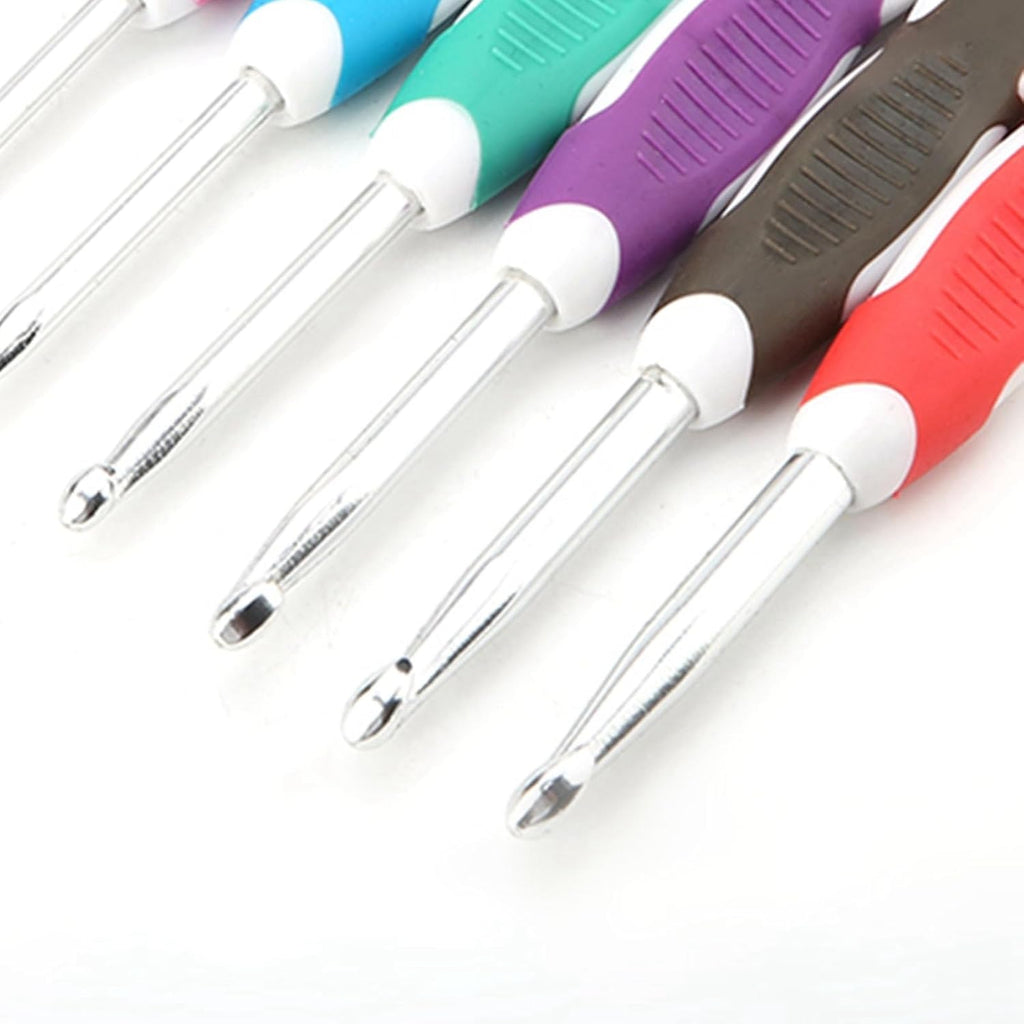 9PCS Crochet Hooks Set, 2mm to 6mm Aluminum Crochet Hooks Knitting