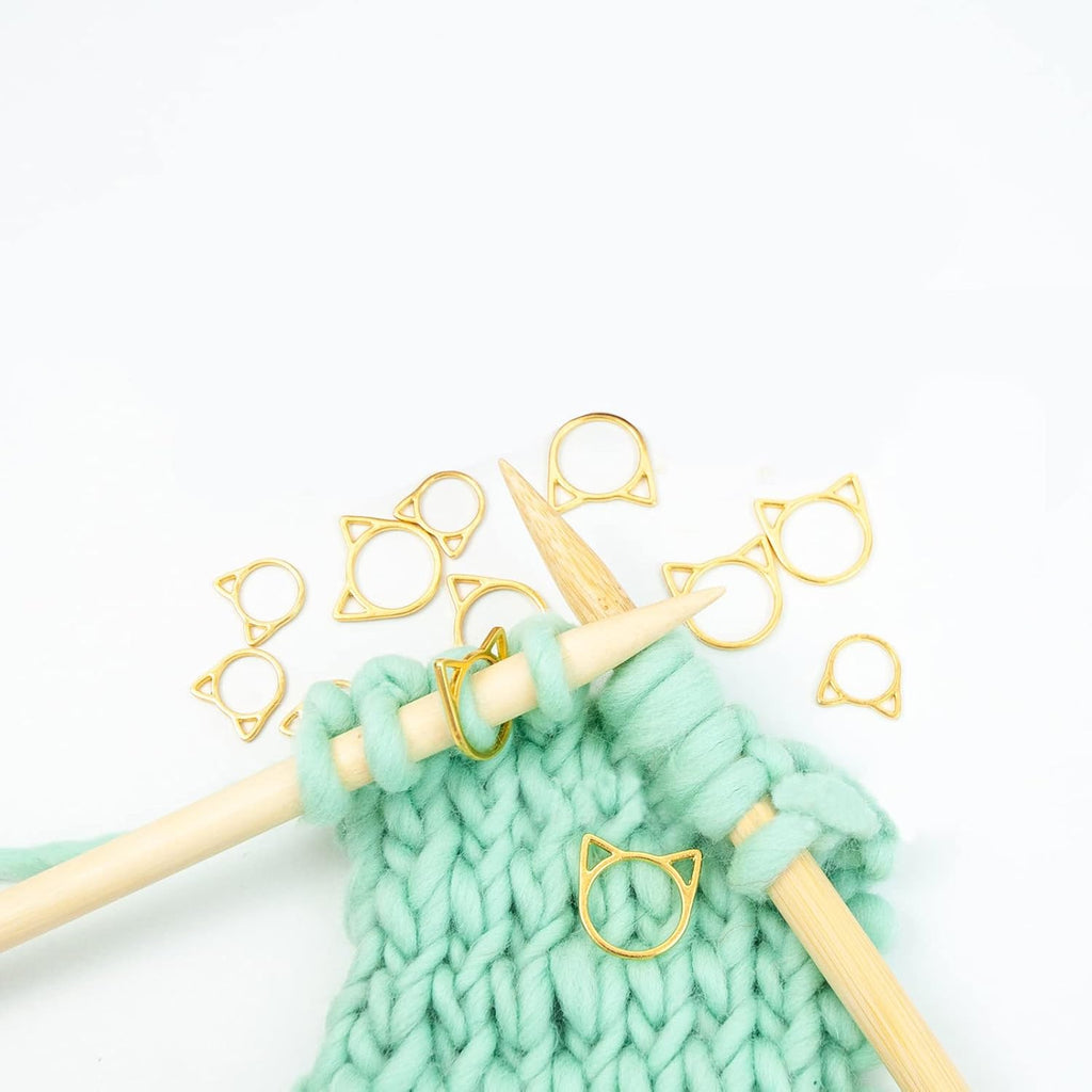 Hilsayum 30Pcs Cat Stitch Markers for Crocheting,Crochet Stitch