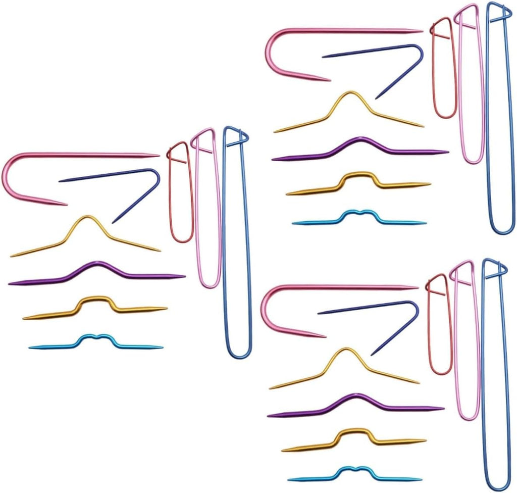 27 Pcs Knitting Tool Set with Stitch Holders Colorful Crochet Hooks