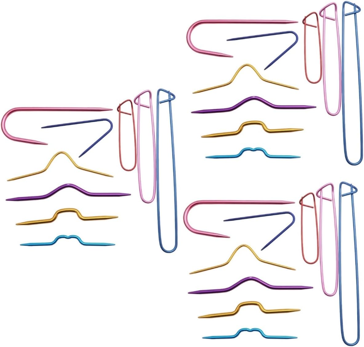 27 Pcs Knitting Tool Set with Stitch Holders Colorful Crochet Hooks
