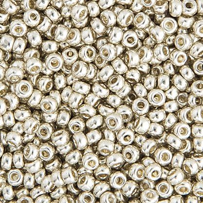 Miyuki Seed Bead 15/0 APX.22g - Silver Galvanized Japanese Glass Seed