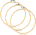 3 Pieces Embroidery Hoops, 12 inch Bamboo Frame Circle Cross Stitch