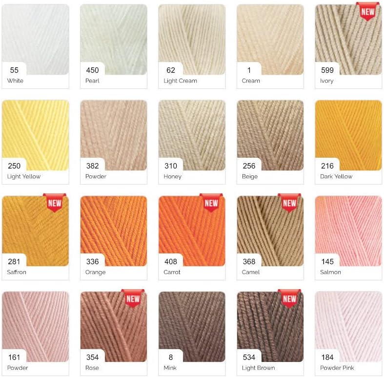 Alize Baby Best Soft Baby Yarn, Worsted Yarn 90% Anti-Pilling Acrylic