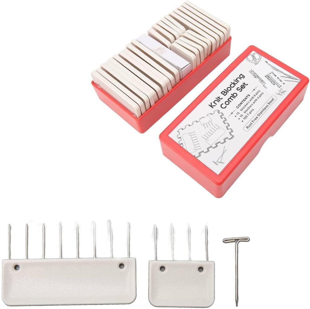 Knit Blocking Pins Kit, Knit Blocking Comb Set Knitting Block Tool for