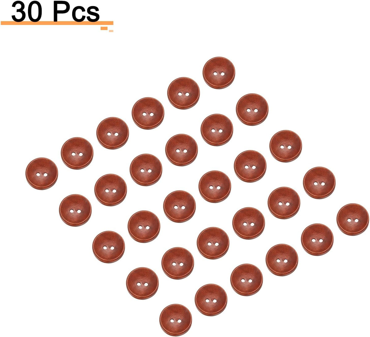 HARFINGTON 30pcs 32L Wooden Sewing Button 4/5"(20mm) 2 Holes Wood