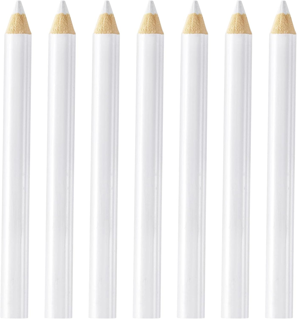 7PCS Fabric Pencils for Sewing, White, 8.75 cm