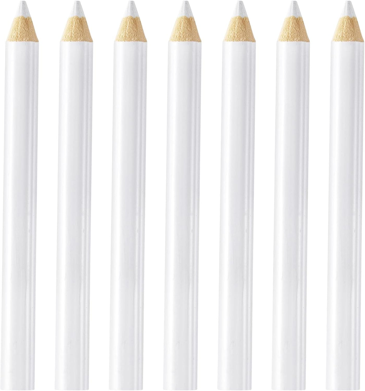 7PCS Fabric Pencils for Sewing, White, 8.75 cm