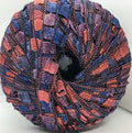 Berlini Ladder Ribbon Maxi Yarn #133 Passion - Rose, Indigo, Mauve