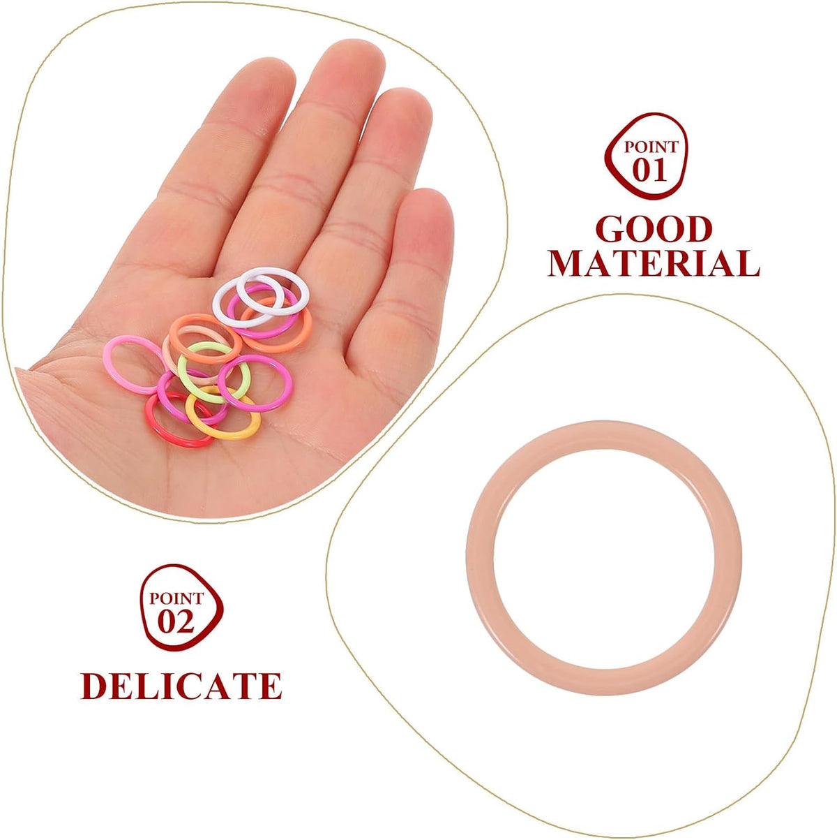 Metal Knitting Clips Colorful Round Stitch Markers 12mm 200pcs
