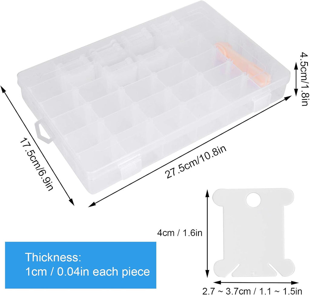 Embroidery Thread Organizer, Transparent Plastic Winding Plate Bobbin