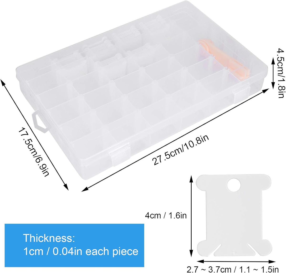 Embroidery Thread Organizer, Transparent Plastic Winding Plate Bobbin