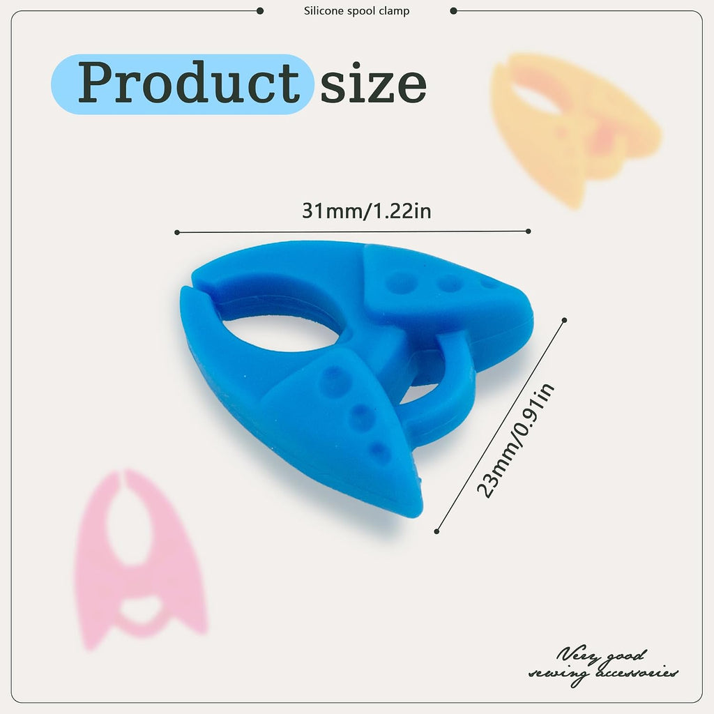 100pcs 4 Colors Silicone Sewing Bobbin Holder Clips