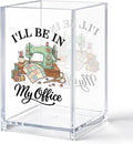 I’ll Be In My Office Acrylic Organizer Box for Craft Room, Desktop