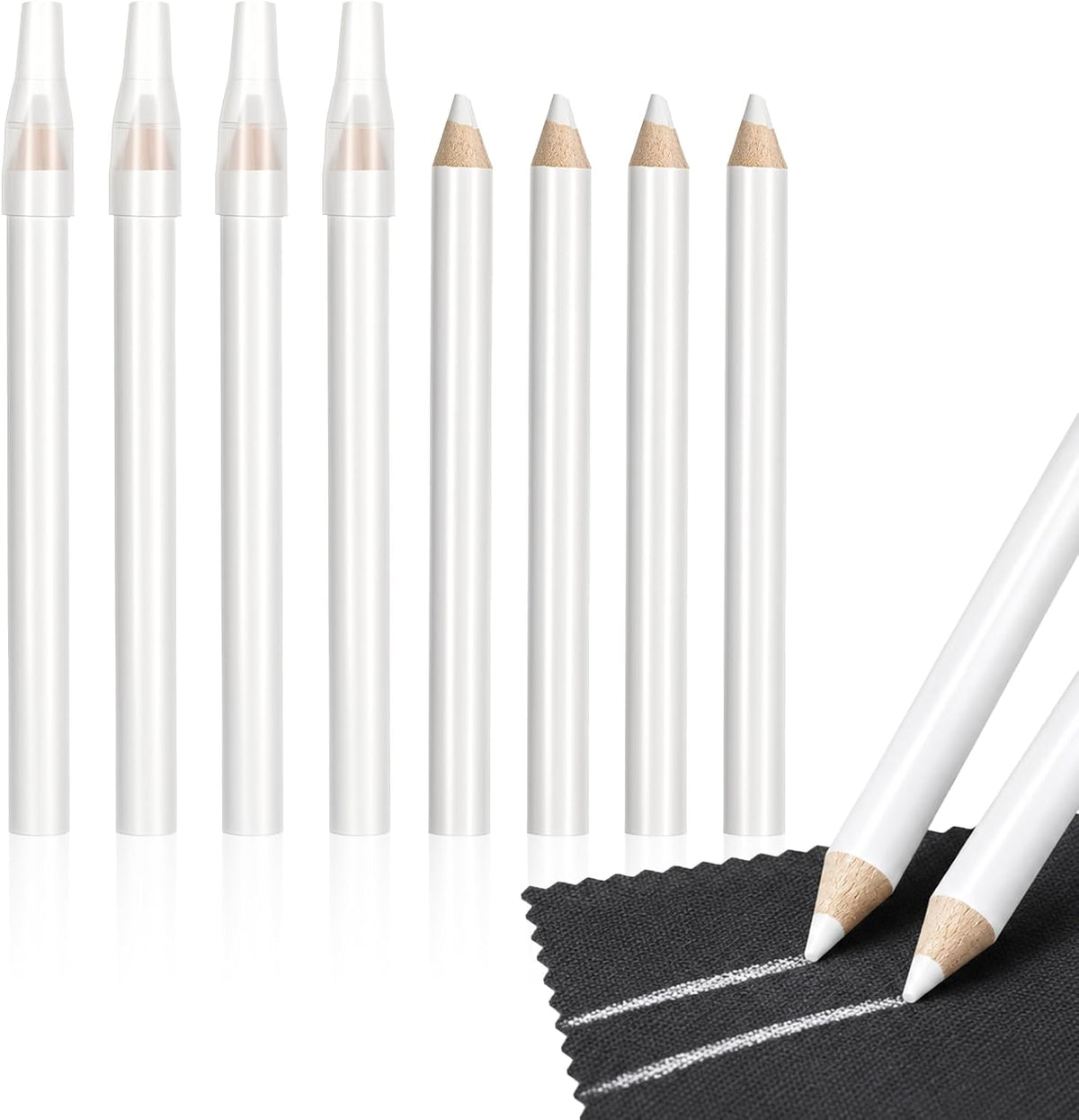 Fabric Marking Pencils,10PCS Washable White Sewing Pencils for Fabric