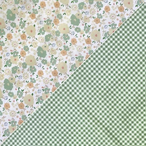 8-Piece Cotton Fat Quarter Squares, 18 x 22 Inches