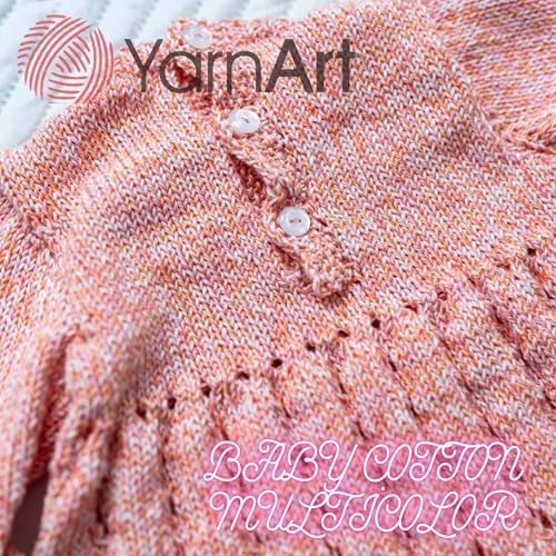 YarnArt Baby Cotton Multicolor Yarn – 50% Cotton 50% Acrylic – 50g