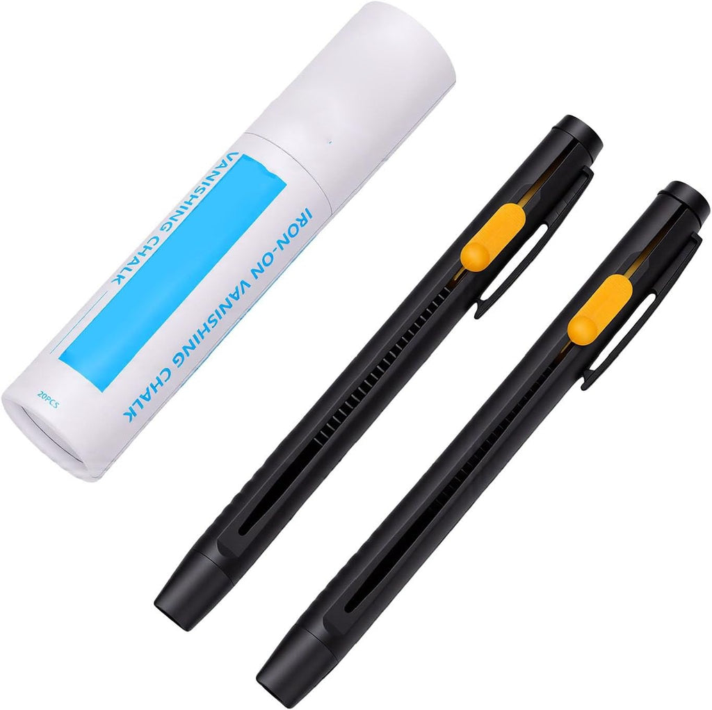 2-Pack Heat Erasable Fabric Chalk for Sewing (White)