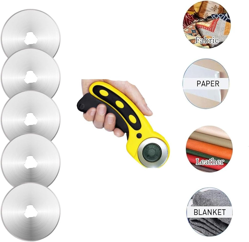 Pocoxll 36 Pcs 45mm Rotary Cutter Blades for Fits Fiskars, Olfa