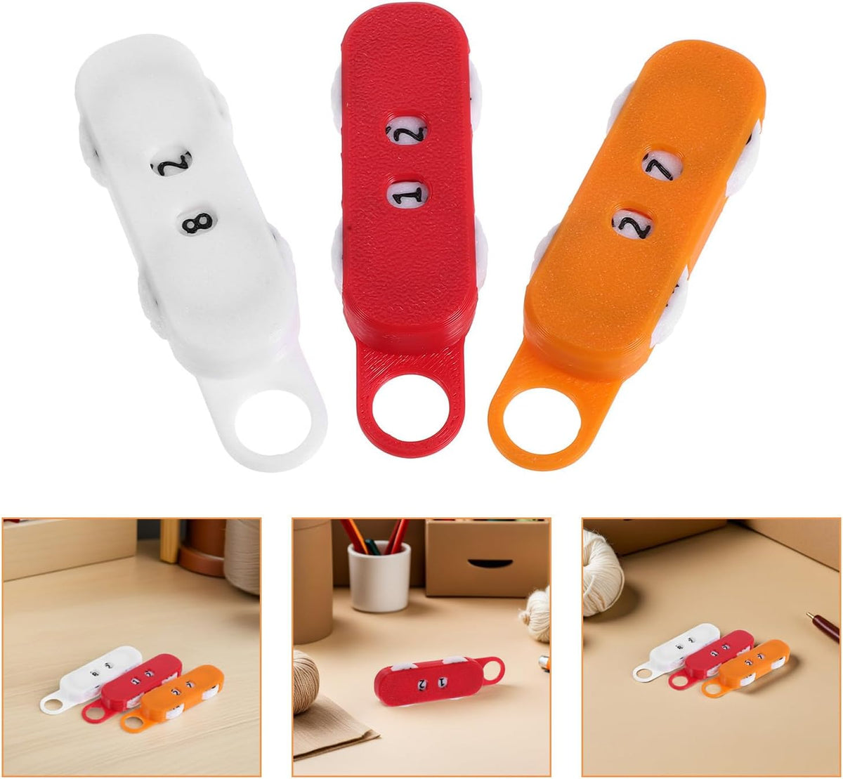 Winter Knitting Row Counter for Sweaters and Crochet Hooks 3Pcs