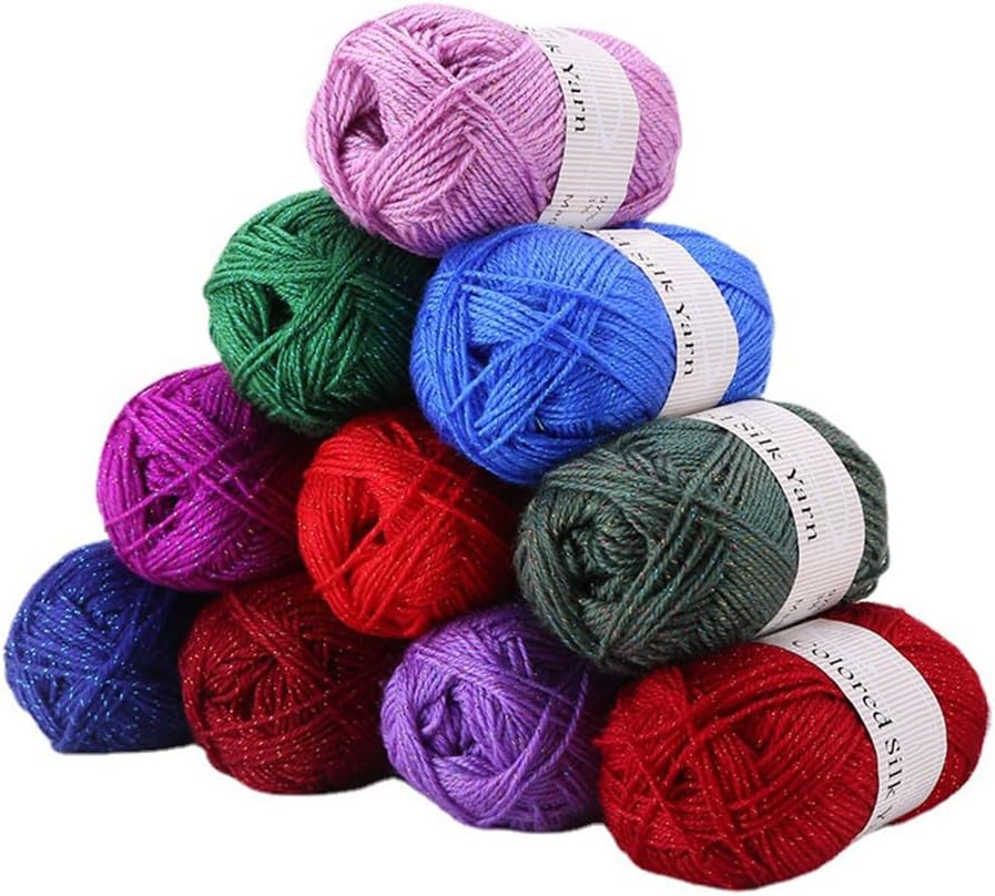 50g x 3 Skeins Acrylic Yarn for Crocheting & Hand Knitting 4 Strand