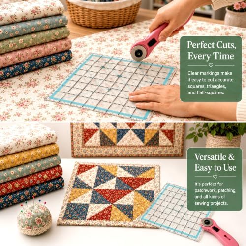 10PCS Quilting Rulers Templates, 2.5"3.5"4.5" 5" 6" 7"8.5"9"10"12"