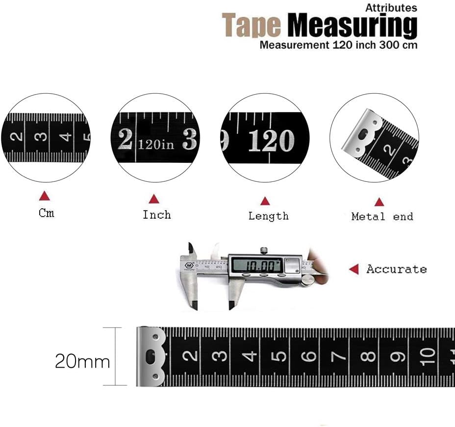 Tape Measure Body Measuring Tape, 120 Inch Soft Fabric Measuring Tape