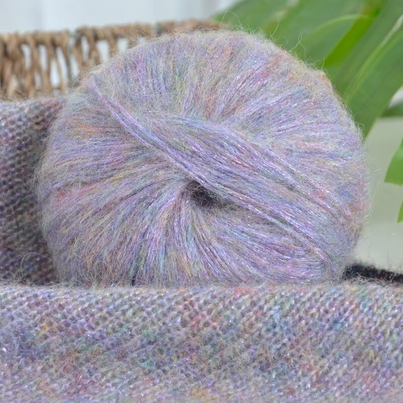 1 Skein Yarn Soft Mohair Alpaca Blend for Crochet Knitting 0.88oz(25g)