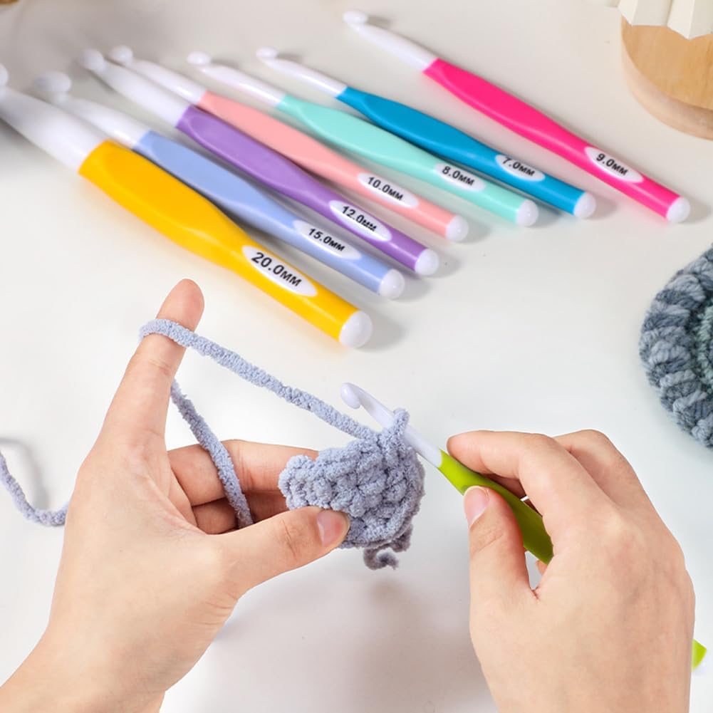 Large Sizes Crochet Hooks 4 pcs Long Crochet Needles QLRFFLJOY 10mm