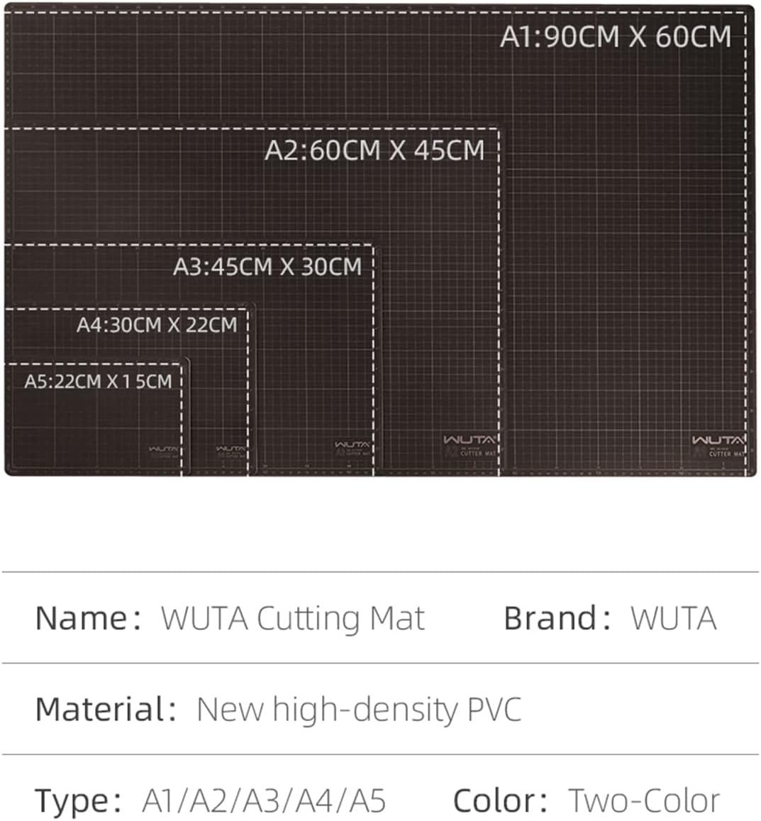 WUTA Self Healing Sewing Mat, New Fabric Cutting Mat, Leather Cutting