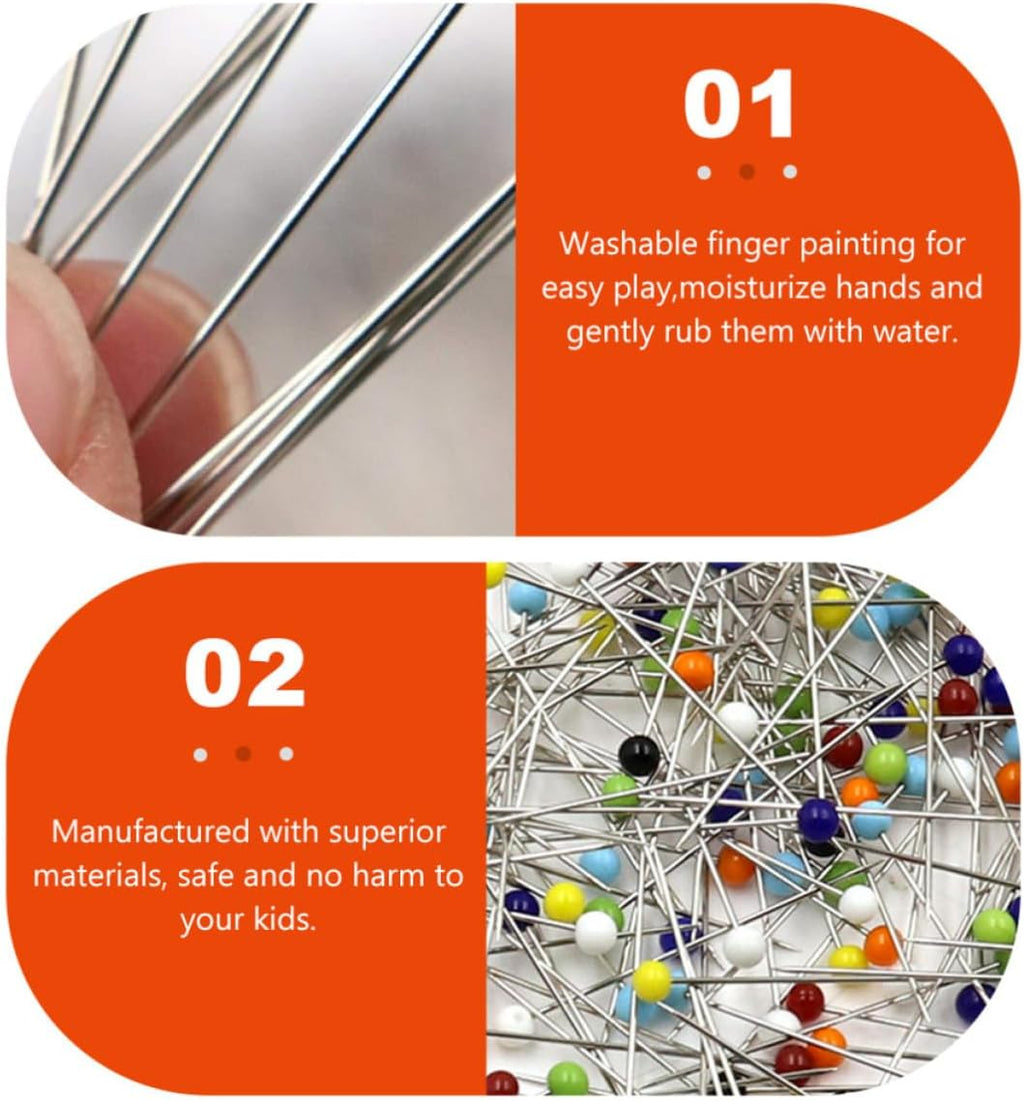 500pcs Glass Head Straight Pins, Quilting and Costume Making