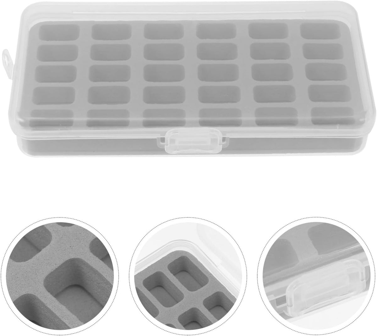 30 Slot Bobbin Storage Case for Home Sewists, Plastic Organizer