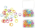 Hilsayum 30Pcs Multicolor Spiral Stitch Markers Knitting Stitch Rings